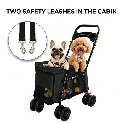 Vista Panoramic Pet Stroller –Spacius Cabin-Terrain Travel System