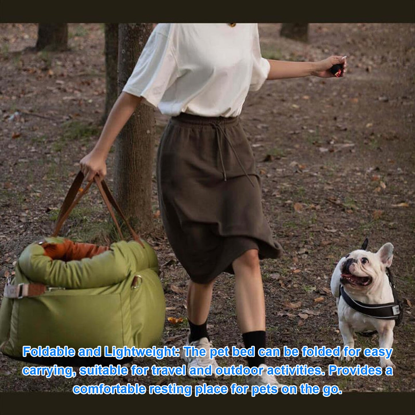 Car Pet Bed Portable Travel Outdoor Detachable Washable Pet Car Seat with Harness for Dogs Cats