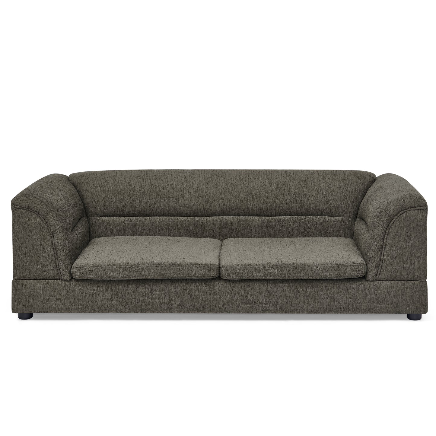 52" Oversized Premium Linen Dog Sofa – Elevated Pet Couch with Curved Armrests & Joint-Supportive Foam for Large & Extra Large Dogs