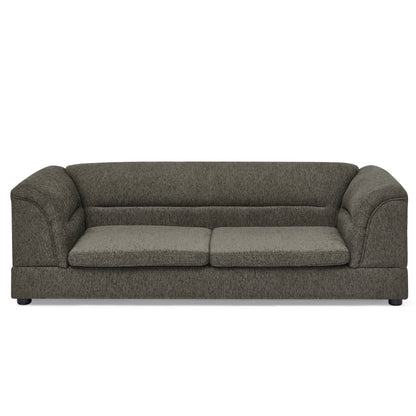 52" Oversized Premium Linen Dog Sofa – Elevated Pet Couch with Curved Armrests & Joint-Supportive Foam for Large & Extra Large Dogs