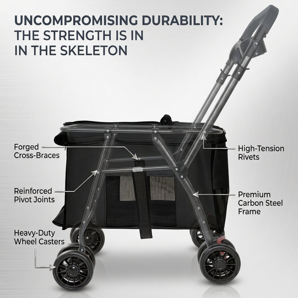 Vista Panoramic Pet Stroller –Spacius Cabin-Terrain Travel System