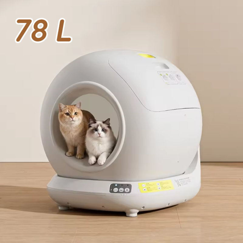 Automatic Cat Litter Box 78L Extra Large App Smart Controlled Litter Box Self-Cleaning Cat Toilet