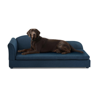 55" Oversized Pet Sofa – Premium Olive Green Linen Orthopedic Lounge Couch for Medium & Large Dogs
